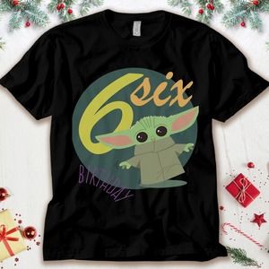 Baby Yoda Star Wars Kids 6th Birthday T-Shirt Unisex Adult T-shirt Kid Shirt